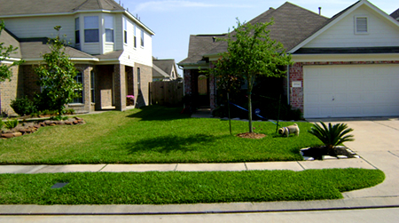 Lawn Care Program comparing houses